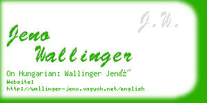 jeno wallinger business card